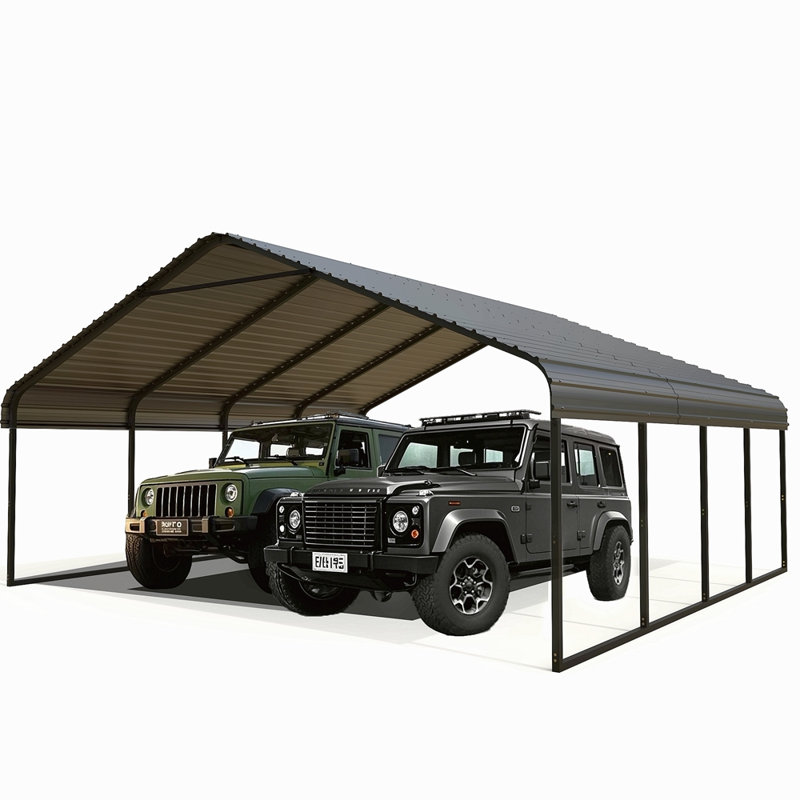 Abri d'auto 20 x 20 robuste - Solution parfaite pour les véhicules, bateaux et équipements - Durable, toutes saisons, assemblage rapide - Spacieux, sécuritaire, renforcé