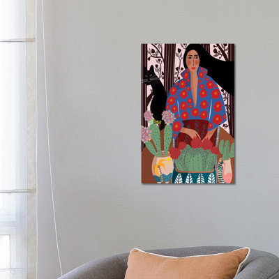 Cactus 1 Piece Wrapped Canvas Wall Art