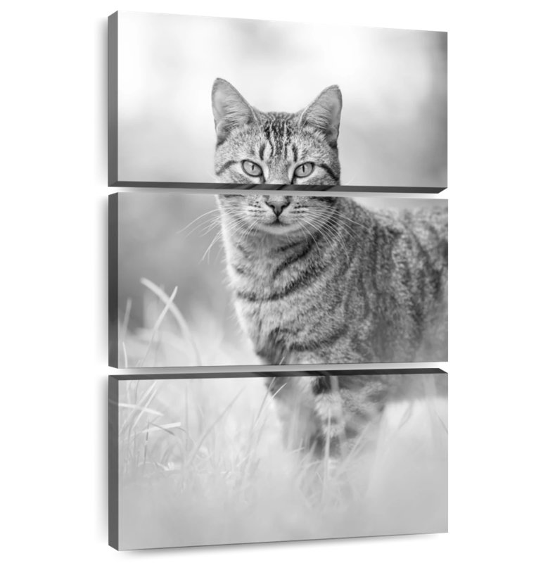 Brampt Grey Cat, 23" H x 14" W