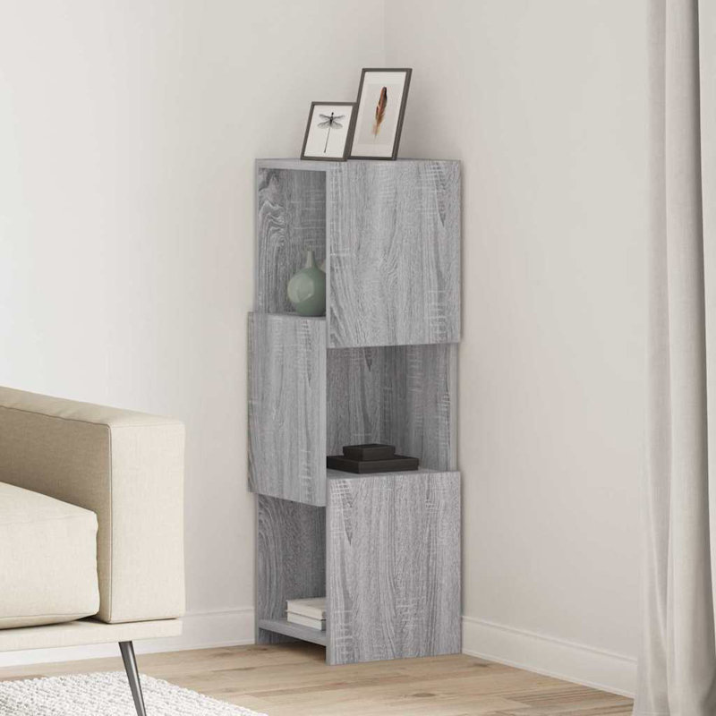 Corner Accent Chest, 95cm H x 30.5cm W x 30cm D, Grey Sonoma