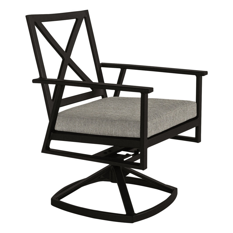 Marin Outdoor Rocker Chair, Carbon Black, Sahara Cafe