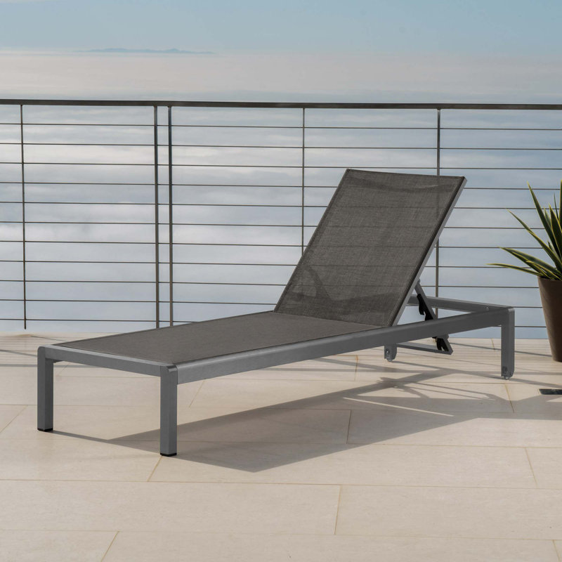 Fashion Chaise Lounge For Outdoor, Gray, 1