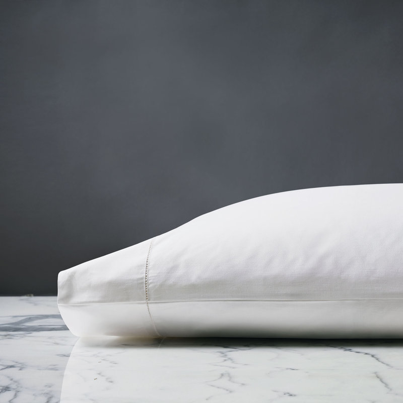 Roma Egyptian Cotton Sateen, King Pillowcase, White