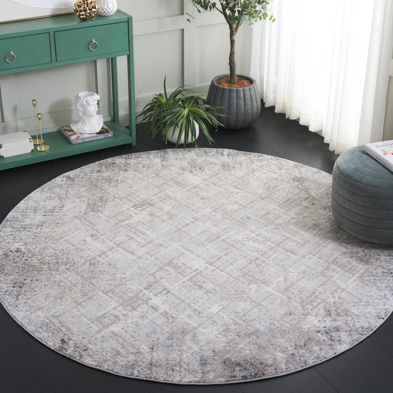 Vogue Performance Abstract Rug, Round 6'7"