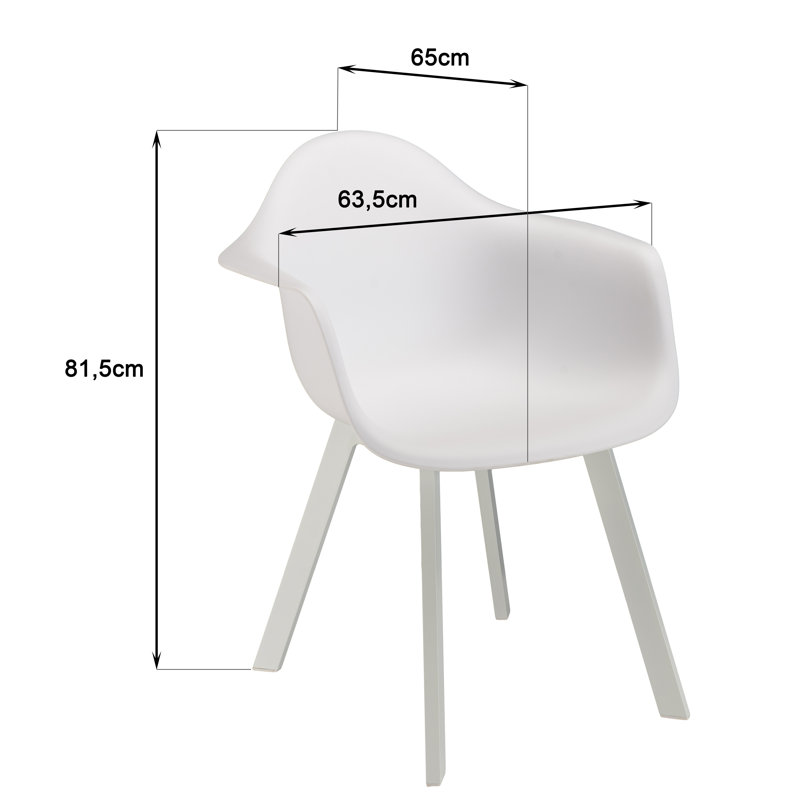MacAdam Patio Dining Armchair, White