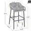 Tabouret de bar d'extérieur gris clair La Push, ensemble de 2