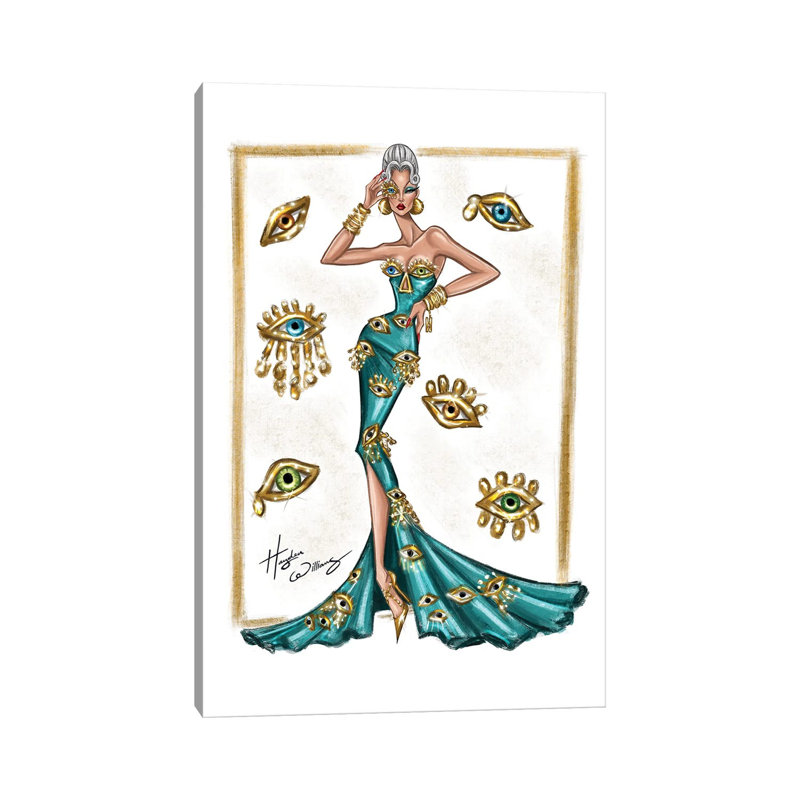 Tous les regards sur elle  , H 12 po x l 8 po, Toile tendue, Ne s’applique pas