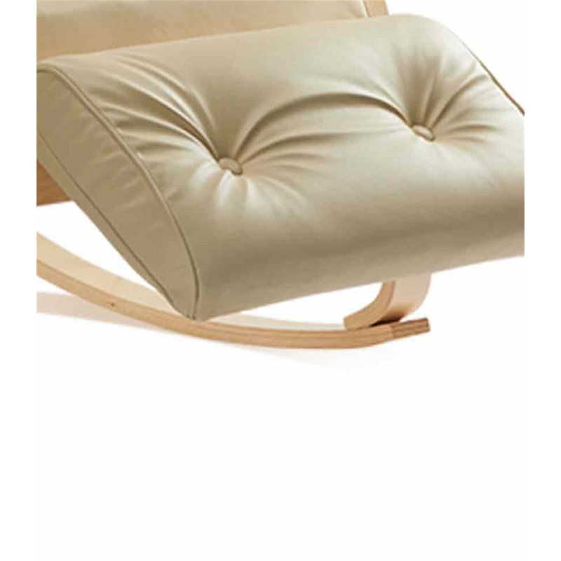 Fauteuil de massage inclinable en cuir, Cuir crème blanc assorti