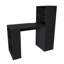 Black Computer Desk With 4-In-1 Socket, The Desk With 3 Slide Drawers And 4 Storage Levels, The Wooden Desk Is Suitable For A Variety Of Places
