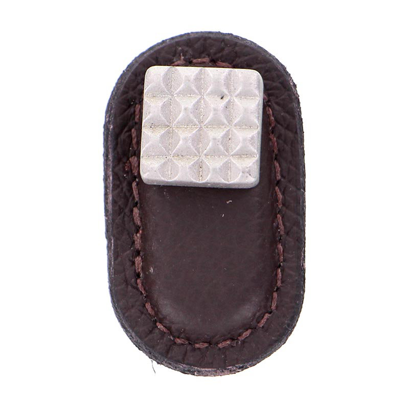 Tiziano Novelty Knob, Brown, Satin Nickel