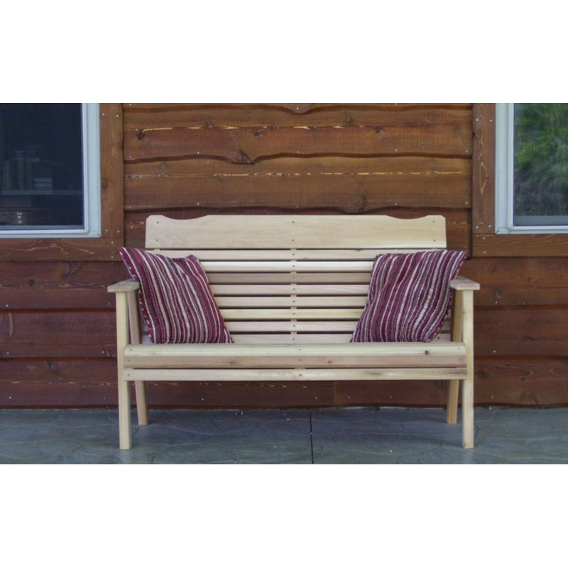 Banc de jardin en bois fabriqué Amish, Naturel