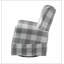 Fauteuil pivotant à accoudoirs roulés gris et blanc avec fauteuil coulissant