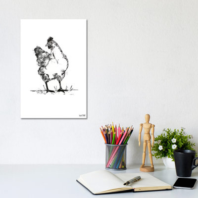 Farmhouse Chicken by House Fenway - Wrapped Canvas Print
