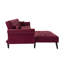 Canapé-lit et chaise longue réversible en velours de 115 po avec repose-pieds Arachaun-1270643863
