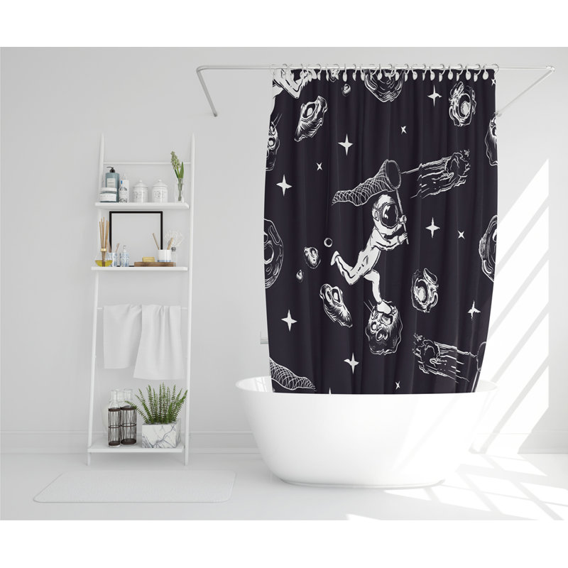Astronaut Catches A Comet Designer Shower Curtain