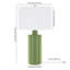 Lunara 25" Tall Ceramic Table Lamp with Fabric Shade-1149172617