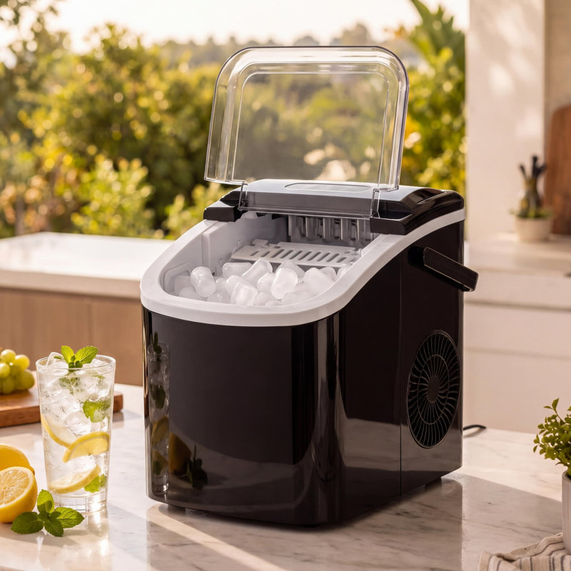 Compact Countertop Ice Maker 26 lbs/24H, Black