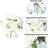 Artificial Peonies Flowers with Glass Vase, PU & Silk Faux Peony Arrangement with Faux Water, Fake Flowers in Vase for Home Decor, Table Centerpieces, Bathroom Counter, Coffee Table, Shelf Deco,White-333025312
