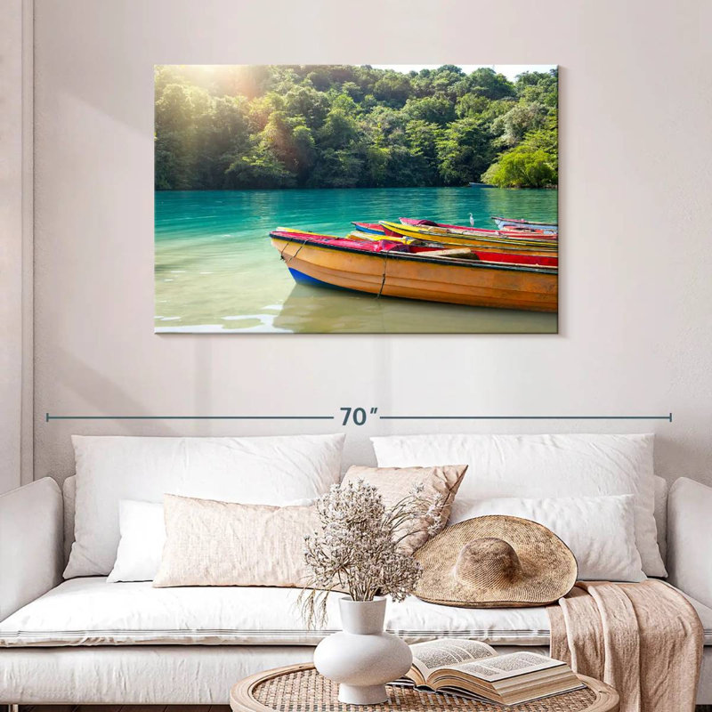 Mehar Jamaica Blue Lagoon Boats, 30" H x 45" W