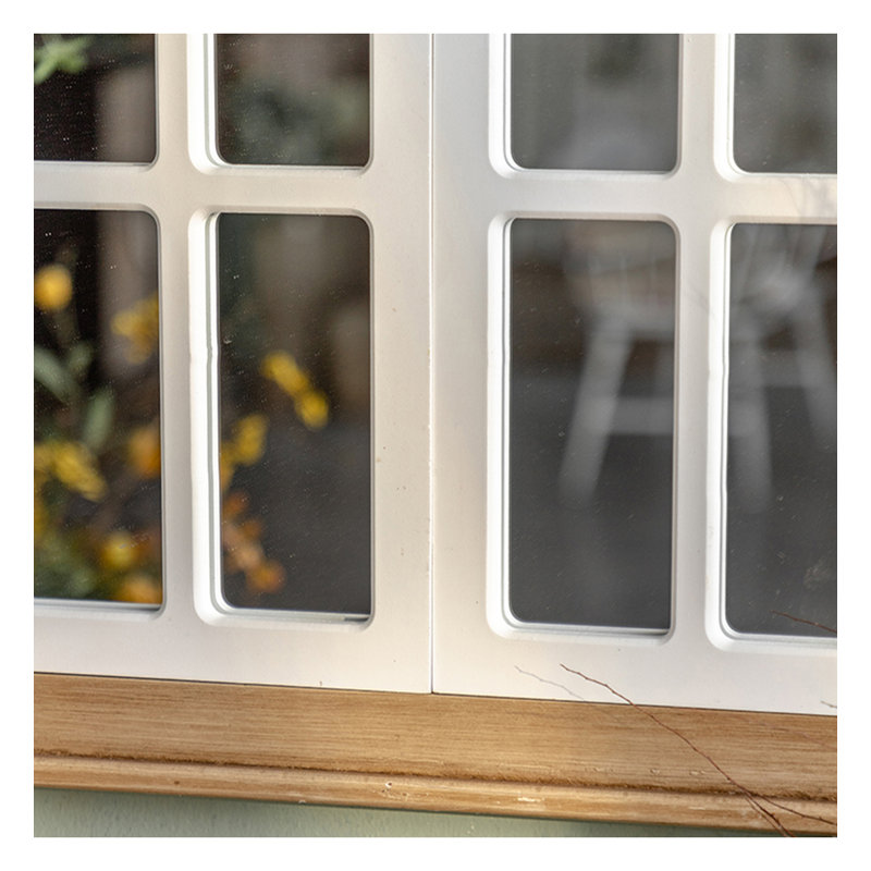 Retro curved imitation glass window mirror wall decoration item