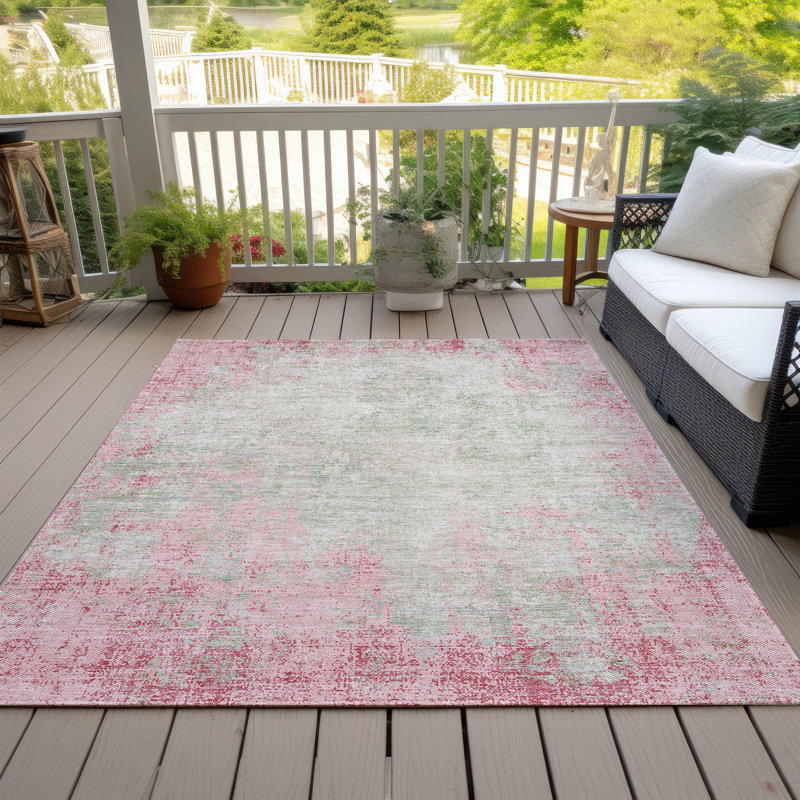 Tapis rectangulaire Aleighna avec envers antidérapant, Rectangle 3' x 5'