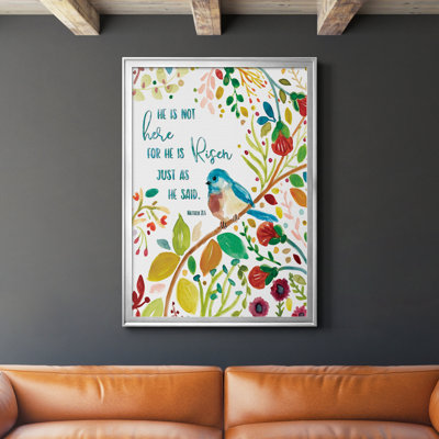 «He Is Risen», art textuel sur toile