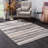 Chapeno Blue And Beige Distressed Stripes Area Rug-75660496
