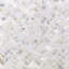 Oyster .5x1 Herringbone Polished Pearl Mosaic Tile