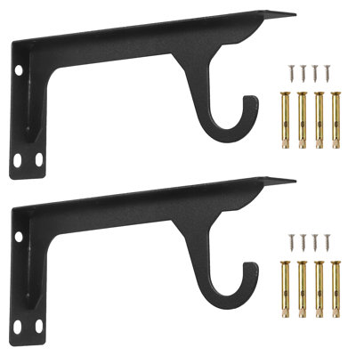 Heavy-Duty Shelf & Closet Rod Support Bracket with Hanging Hook