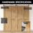 Brushed Nickel Color Bi-Folding Sliding Barn Door Hardware Top Mount Four Doors Kit - T-shape Design Roller (Doors Not Included)-122252127