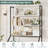 75"H Wood Standard Storage Bookcase, White & Black