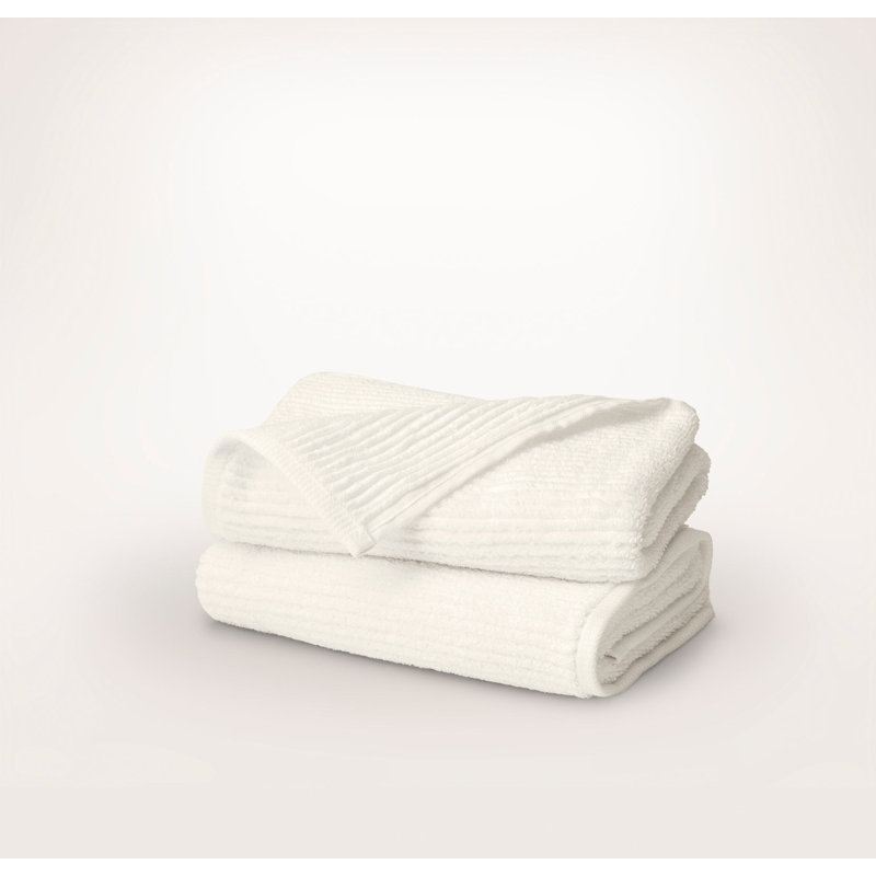Turkish Ribbed Ribbed Washcloth Set, Cream