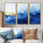 Toile avec cadre flottant or