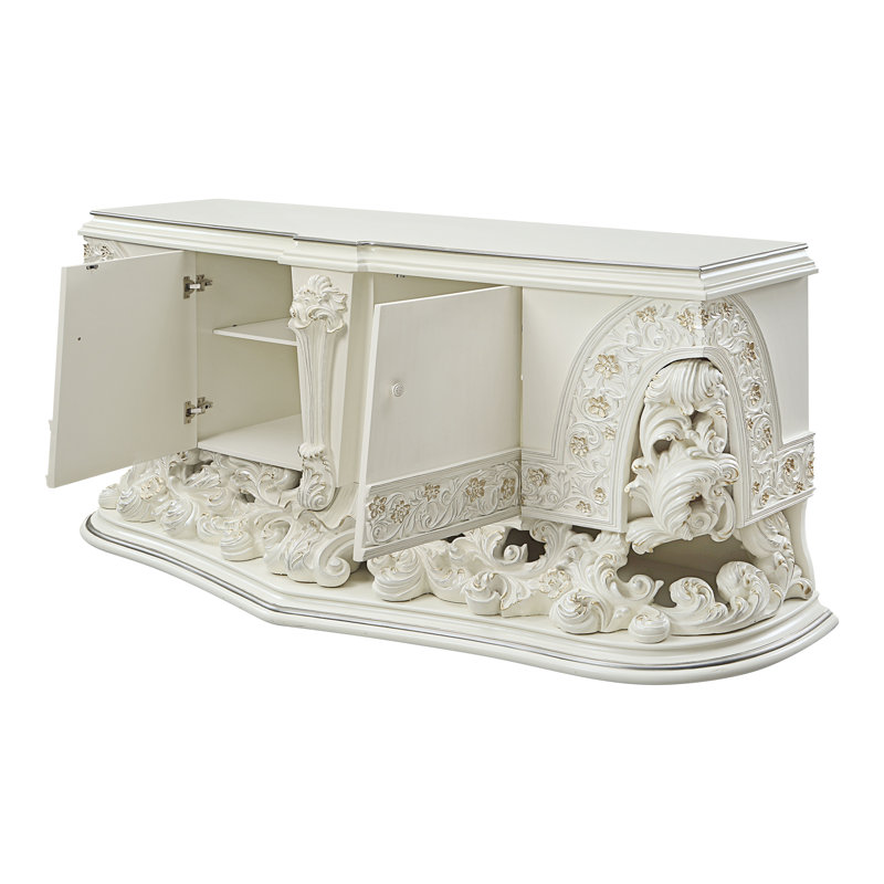 Adara Antique White 2-Drawer Dresser with Felt Lining