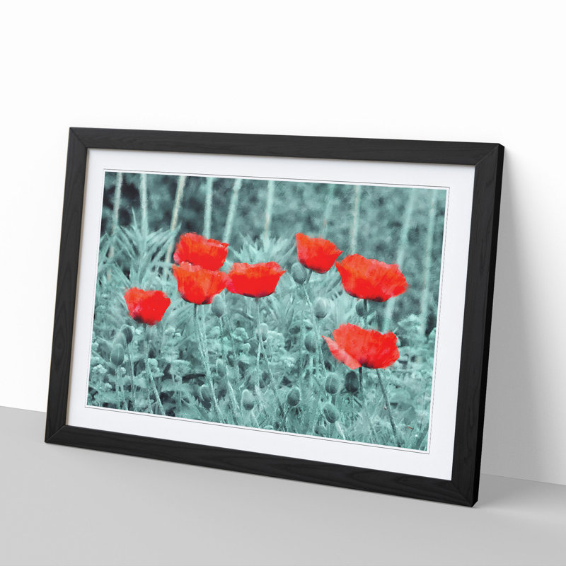 Field of Poppies Vol.4 - Framed Print, Black Framed, 36cm H x 48cm W x 2cm D