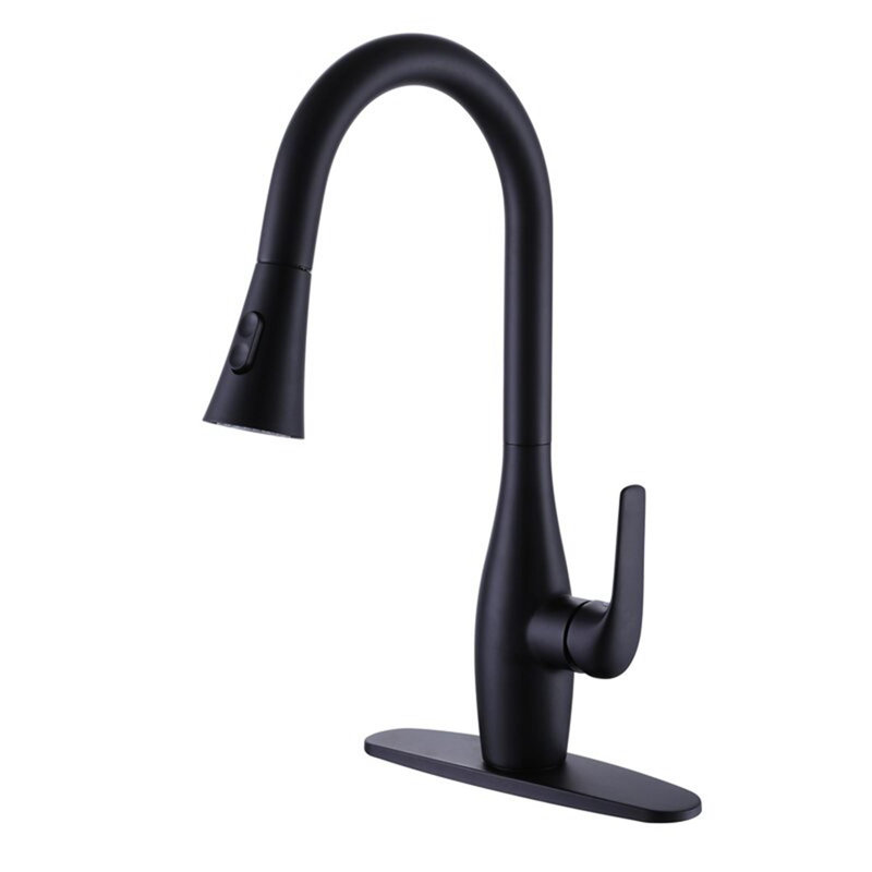 AWZTOO Pull Down Kitchen Faucet, Matte Black