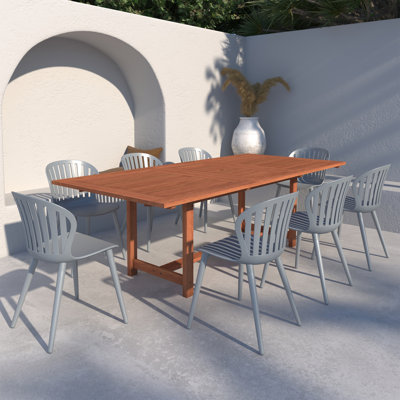Anautica Outdoor Patio 9pc Dining Set