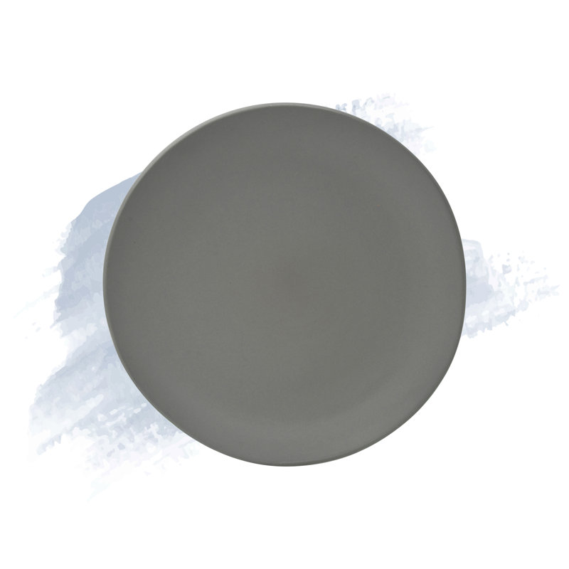 Assiette plate 11 po Salana, Gris