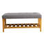 Banc de siège capitonné gris clair et chêne touffeté-1014562933
