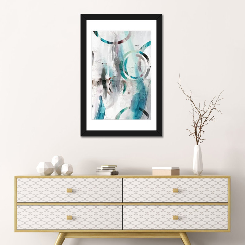 « hula cerceau ii », impression sur toile, H 26 po x l 18 po x P 1,5 po, Toile avec cadre noir