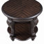Table de bout ronde en bois massif avec tablette-1649876812