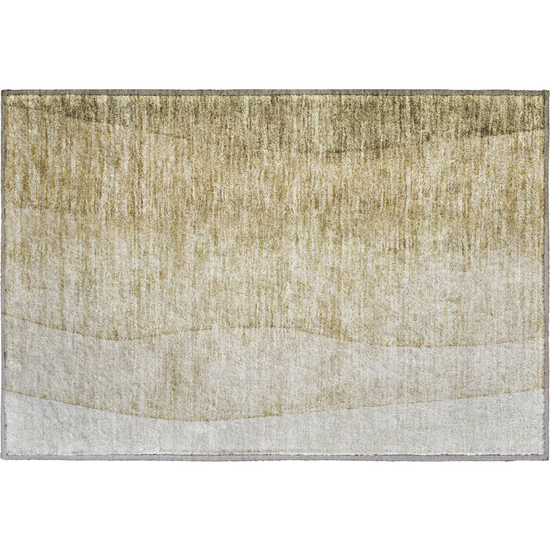 Premium Machine Washable Cerrito Taupe Rug, Rectangle 1'8" x 2'6"