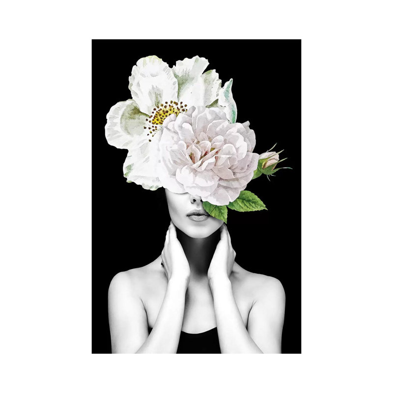 «Woman Flowers II» par Danilo De Alexandria - photographie sur toile tendue, H 26 po x l 18 po x 1,5 po