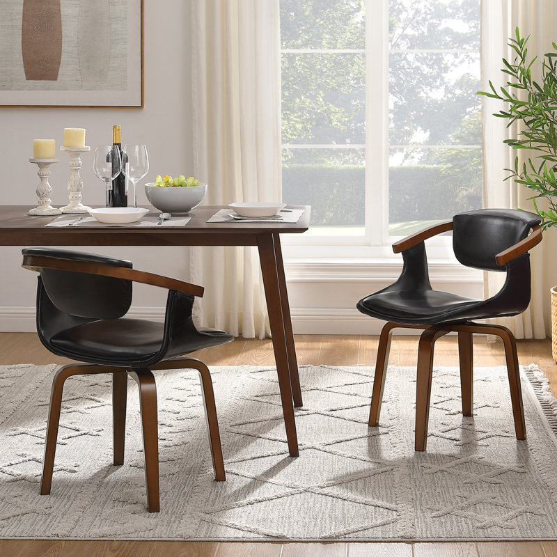 Upholstered Dining Chair, Black