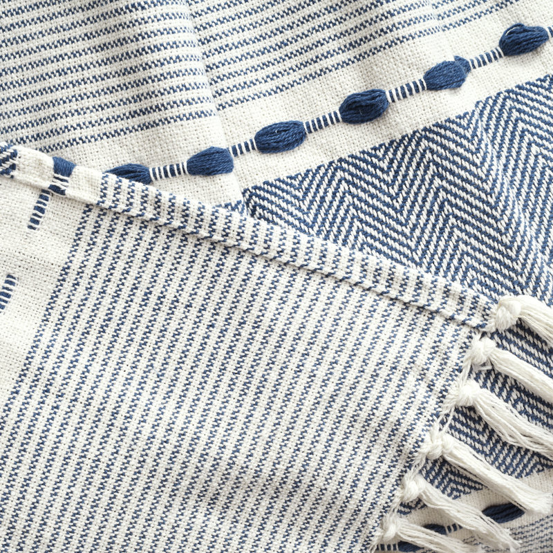 Cotton Throw, Navy