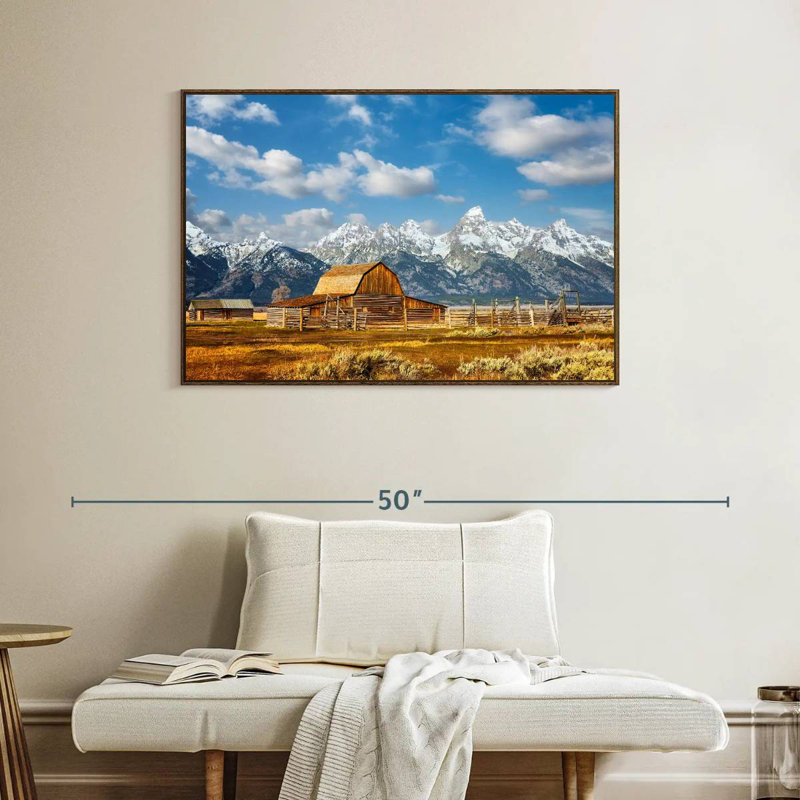 Teton Range Moulton Barn, Cadre flottant noyer, 40 po x 27 po