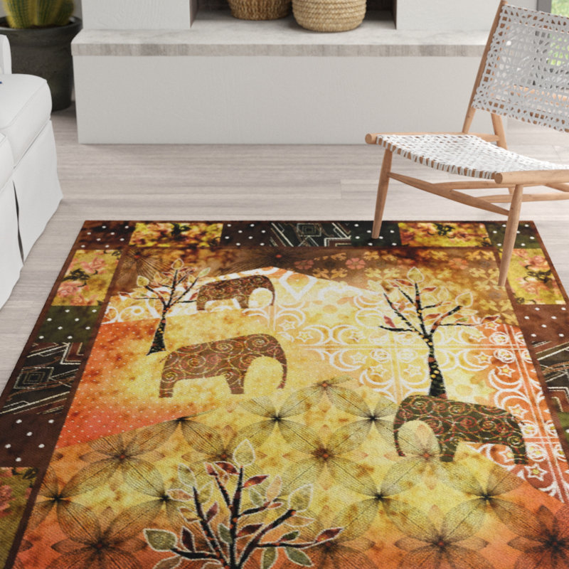 Lyman Animal Print Hand Woven Area Rug, Rectangle 120 x 180cm