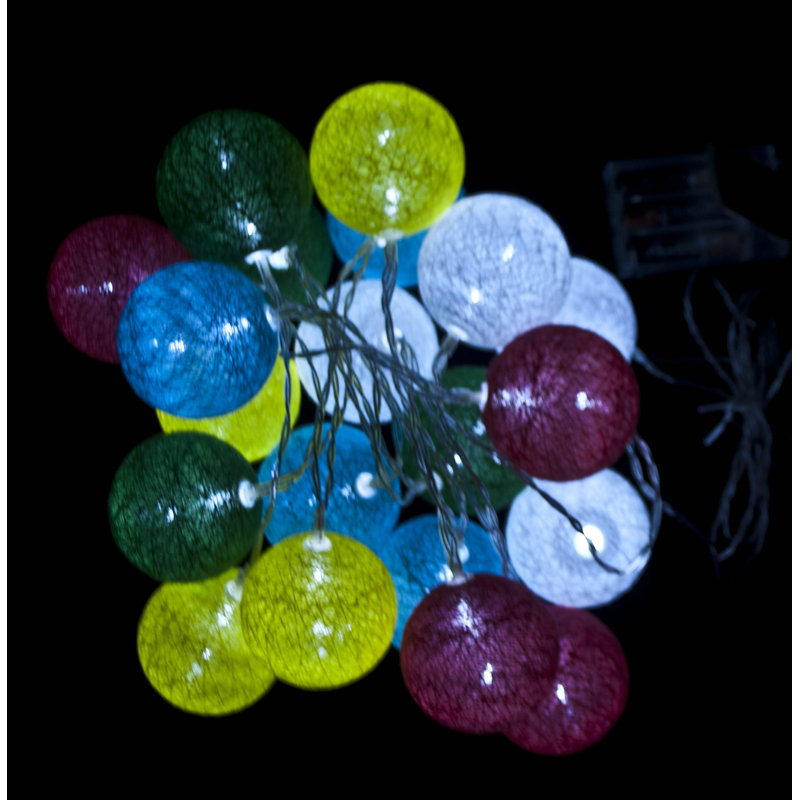 Éclairage pour chaîne 20 lumières battery ball, Blanc