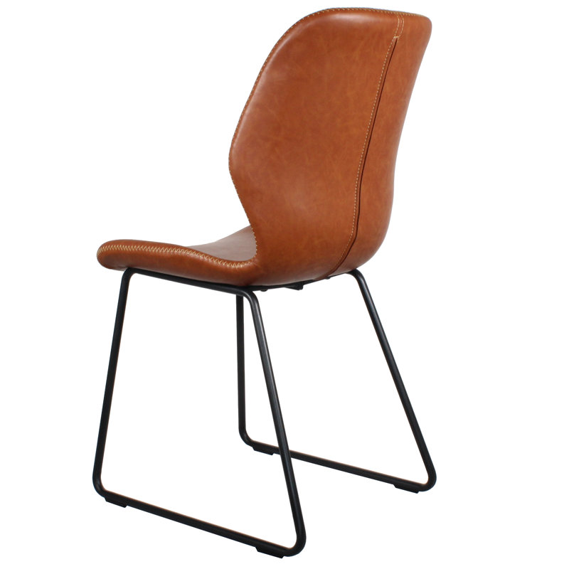 Emna 48cm H Upholstered Side Chair, Brown