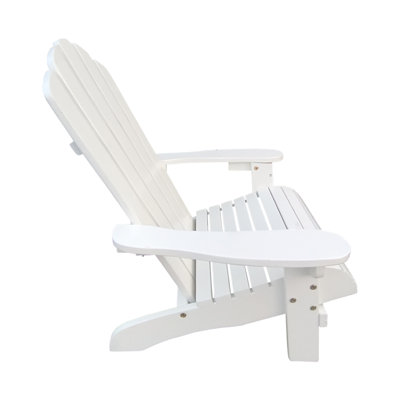 Chaise Adirondack pour enfants en bois pour l'extérieur ou l'intérieur, blanc